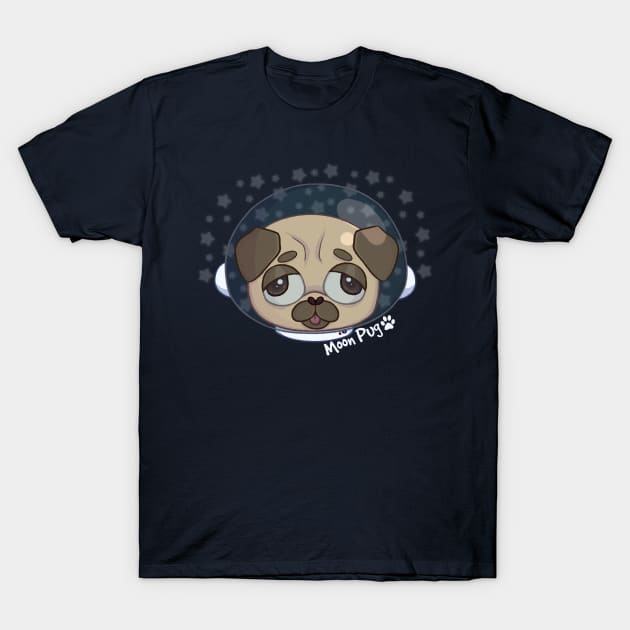 Moon Pug T-Shirt by PeppermintKamz